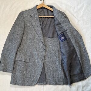 Kuppenheimer YORKSHIRE TWEED Abraham Moon Wool Blazer Men's 42R Grey Donegal